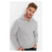 Trendyol Gray Regular Fit Zippered Turtleneck Knitwear Sweater