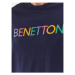 United Colors Of Benetton S dlhými rukávmi 3I1XU1034 Tmavomodrá Regular Fit