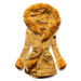 MODOVO Dámska zimná bunda s kožušinou horčicová