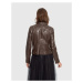 Bunda La Martina Woman Jacket Real Leather Hnedá