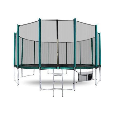 Aga SPORT PRO Trampolína 430 cm Dark Green + ochranná sieť + rebrík + vrecko na obuv