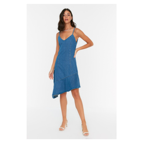 Trendyol Blue Asymmetric Denim Dress