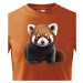Dětské tričko s červenou pandou - krásný barevný motiv s plnými barvami