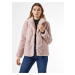 Ružový krátky kabát z umelého kožúšku Dorothy Perkins - XXL
