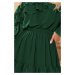 Zelené šifónové šaty s holými ramenami DAISY 360-2