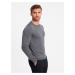 Ombre Classic men's sweater with round neckline - green