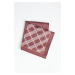 ALTINYILDIZ CLASSICS Men's Claret Red-White Patterned Handkerchief
