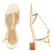 Lauren Ralph Lauren Remienkové sandále 'FALLON'  béžová / zlatá