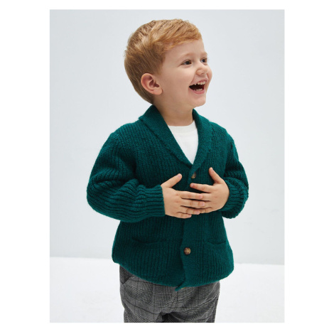 LC Waikiki LCW Shawl Collar Basic Baby Boy Knitwear Cardigan