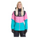 Meatfly Kirsten Womens SNB and Ski Jacket Hot Pink/Turquoise Lyžiarska bunda