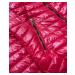 Červená lesklá dámska bunda (6380)