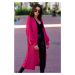 Long sweater fuchsia cardigan