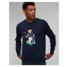 Pánska Tmavomodrá Mikina Ralph Lauren Rlx Golf Knit-sweatshirt