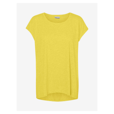 Žlté predĺžené basic tričko Noisy May Mathilde