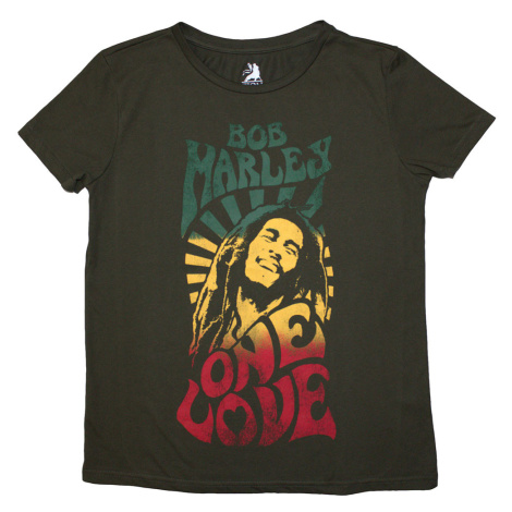 Bob Marley tričko One Love Gradient Zelená