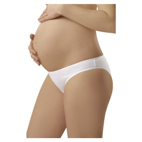 Těhotenské bavlněné kalhotky Mama mini bílé XL Italian Fashion