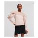 Mikina Karl Lagerfeld Organza Sleeve Sweatshirt Rose Smoke