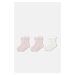 Dagi Ecru-Pink Girls 3 Piece Lace Socks