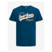 Modré pánske tričko Jack & Jones Logo
