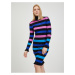 Blue and Black Ladies Striped Sweater Dress ORSAY - Ladies