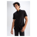 DEFACTO Slim Fit Basic Short Sleeve 100% Cotton Shirt