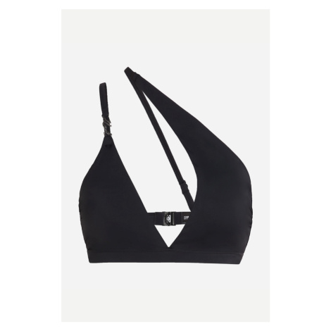 Plavky Karl Lagerfeld Karl Dna Sign One Shoulder Top Black
