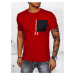 Red men's T-shirt with Dstreet print