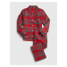 Červené detské kockované pyžamo GAP