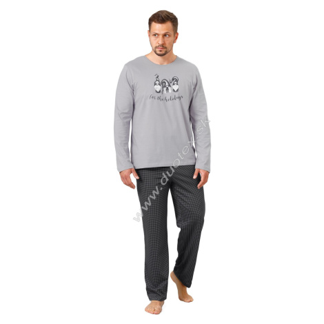 Hotberg(M-Max) Pánske pyžamo Zen1125 1-sivá