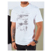 Pánske tričko s potlačou bielej farby Dstreet RX5429