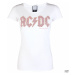 Tričko metal AMPLIFIED AC-DC LOGO WHITE RED Čierna biela