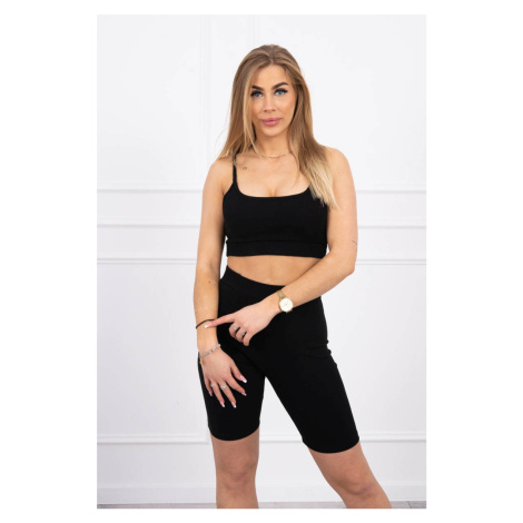 Set of black high-waisted trousers