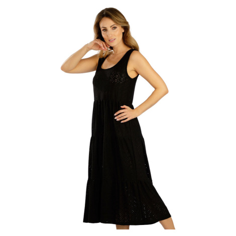 Litex Dámske šaty na široké ramienka 5E028 čierna