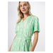 OBJECT Košeľové šaty 'EMA ELISE'  béžová / zelená