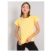 Svetlo žlté dámske tričko s volánmi RV-BZ-6724.69-yellow