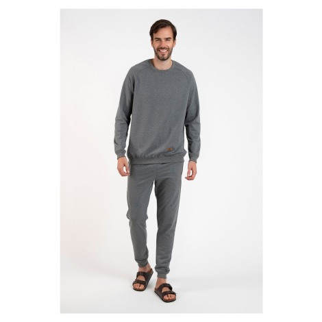 Men's Hector tracksuit, long sleeves, long pants - medium melange Italian Fashion