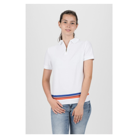 Polo tričko - TOMMY HILFIGER CHRISTINE STR PQ POLO SS biele