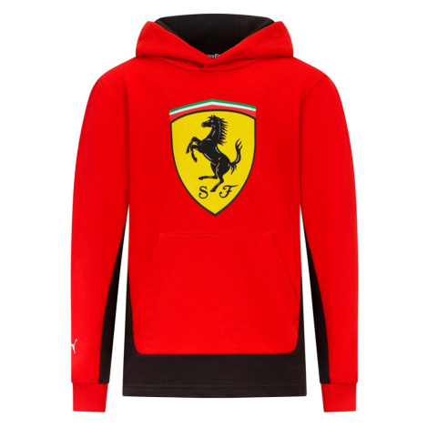 Ferrari detská mikina s kapucňou Shield red F1 Team 2023 Puma