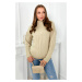 Turtleneck sweater in beige