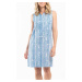 Orientique modré letné vzorované šaty