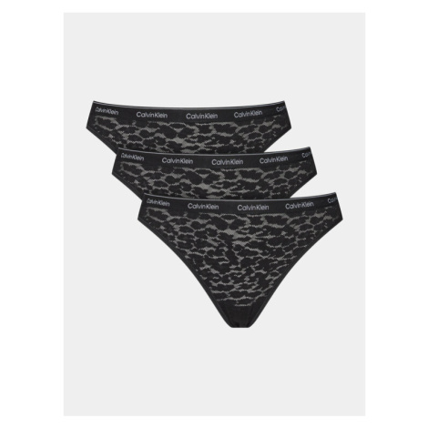 Calvin Klein Underwear Súprava 3 kusov klasických nohavičiek 000QD5069E Čierna