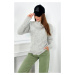 Sweater with decorative ruffle in gray color