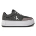 Calvin Klein Jeans Sneakersy Bold Platf Low Lace Mix Ml Btw YW0YW01433 Čierna