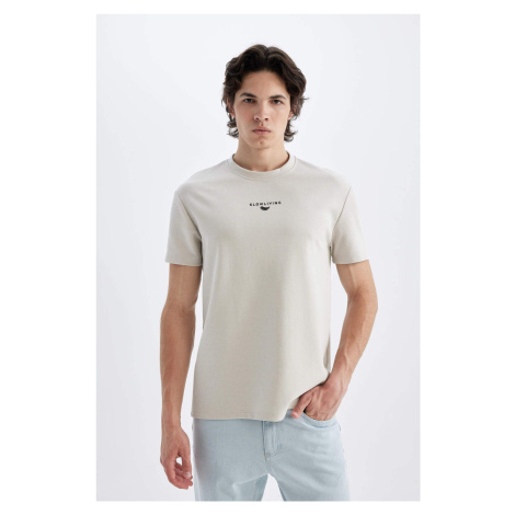 DEFACTO Regular Fit Crew Neck Printed Cotton T-Shirt