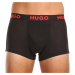 3PACK pánske boxerky HUGO čierné (50496723 001)