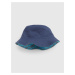Šedo-modrý detský obojstranný klobúk GAP