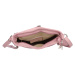 Dámska kožená crossbody kabelka Italia Laura - svetlo ružová