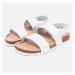 Vasky Sany White - Pánske kožené sandále biele, ručná výroba