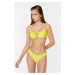 Trendyol Green Bikini Bottoms with Shirring