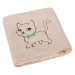 Detská deka KORALL MICRO 1004/027 75x100 béžová s výšivkou mačička